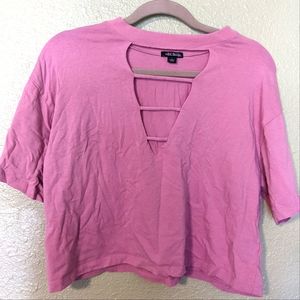 CROPPED PINK TEE
